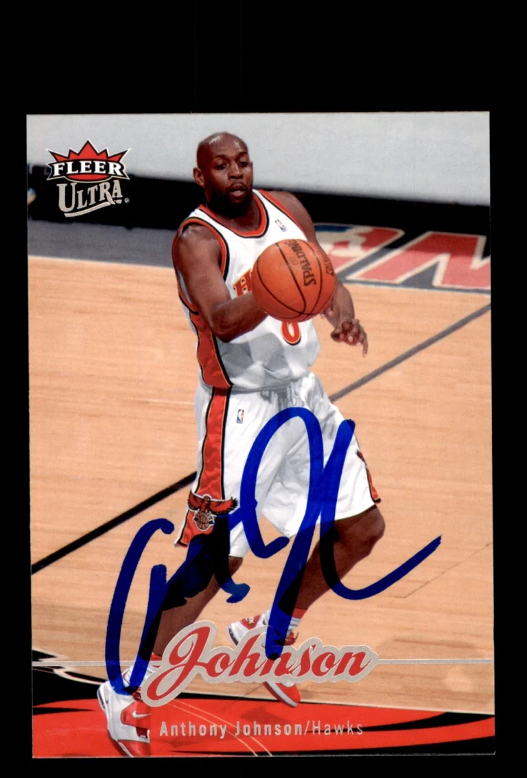 Signed Basketball Card Auto Anthony Johnson 2007-08 Ultra #5 Atlanta Hawks