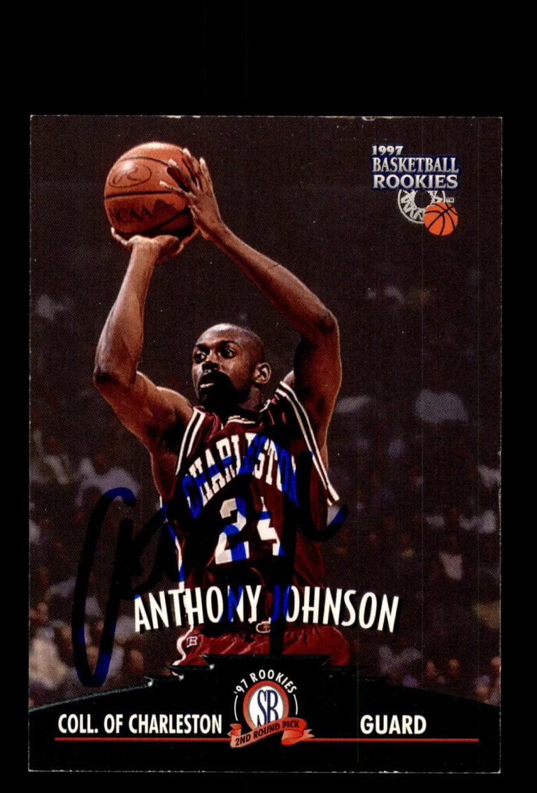 Signed Basketball Card Auto Anthony Johnson 1997 Score Board Rookies #40