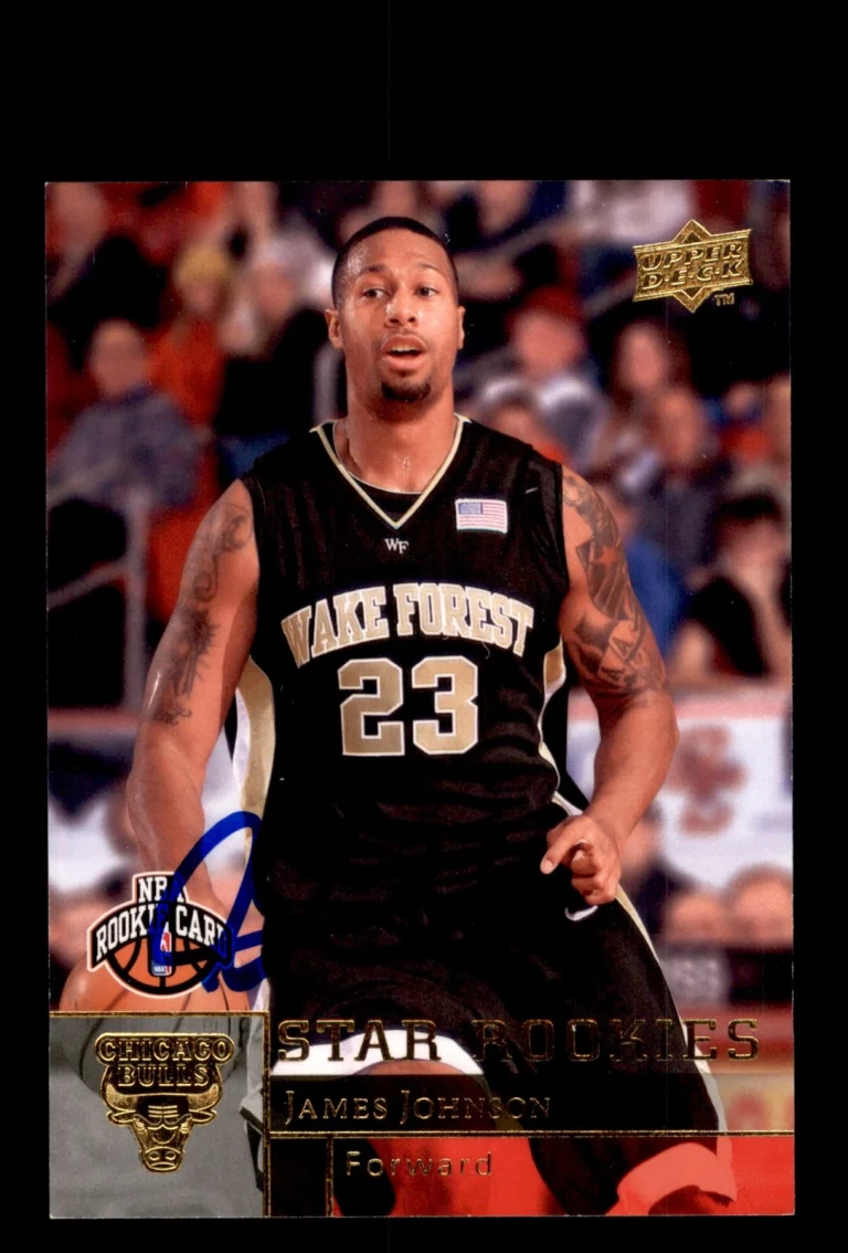 Signed Basketball Card Auto James Johnson 2009-10 Upper Deck #219 Chicago Bulls