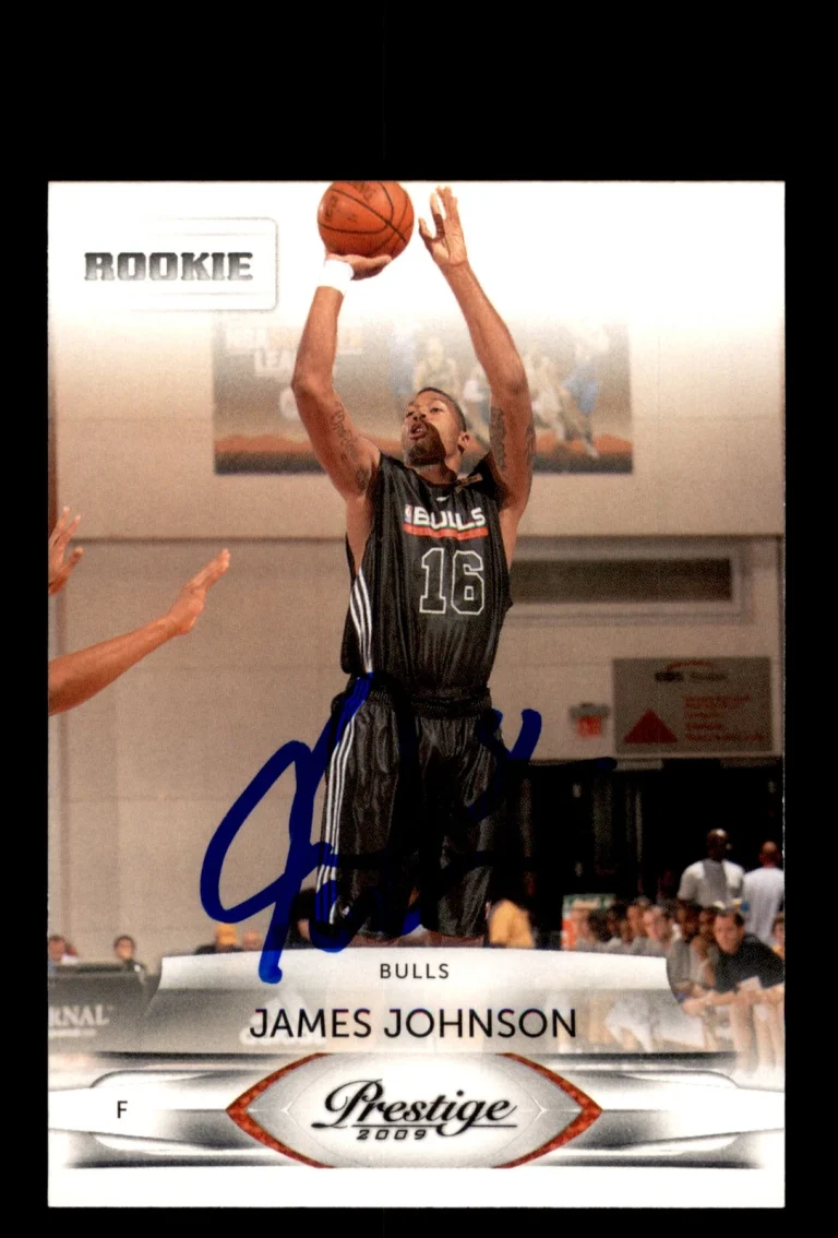 Signed Basketball Card Auto James Johnson 2009-10 Panini Prestige #166 Bulls