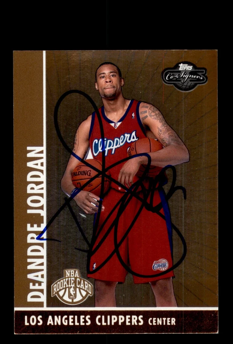 Signed Basketball Card Auto DeAndre Jordan 2008-09 Topps Co-Signers #129