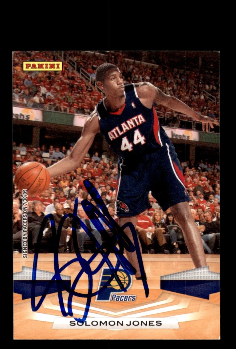 Signed Basketball Card Auto Solomon Jones 2009-10 Panini #111 Indiana Pacers
