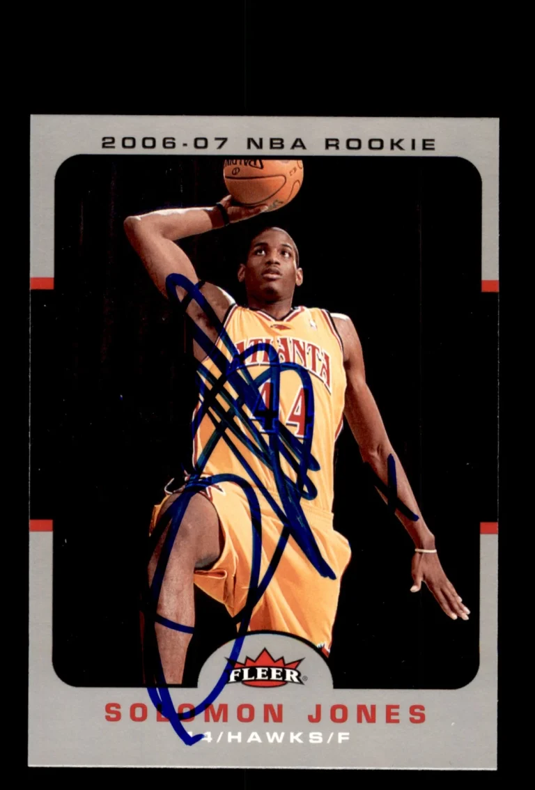 Signed Basketball Card Auto Solomon Jones 2006-07 Fleer #245 Atlanta Hawks
