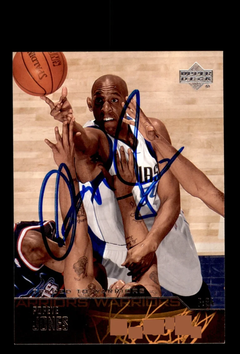 Signed Basketball Card Auto Popeye Jones 2003-04 Upper Deck #73 Golden State