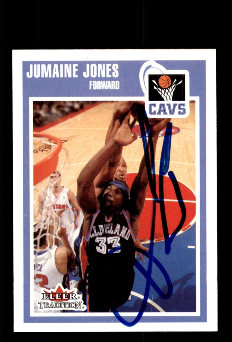Signed Basketball Card Auto Jumaine Jones 2002-03 Fleer Tradition #18 Cavaliers