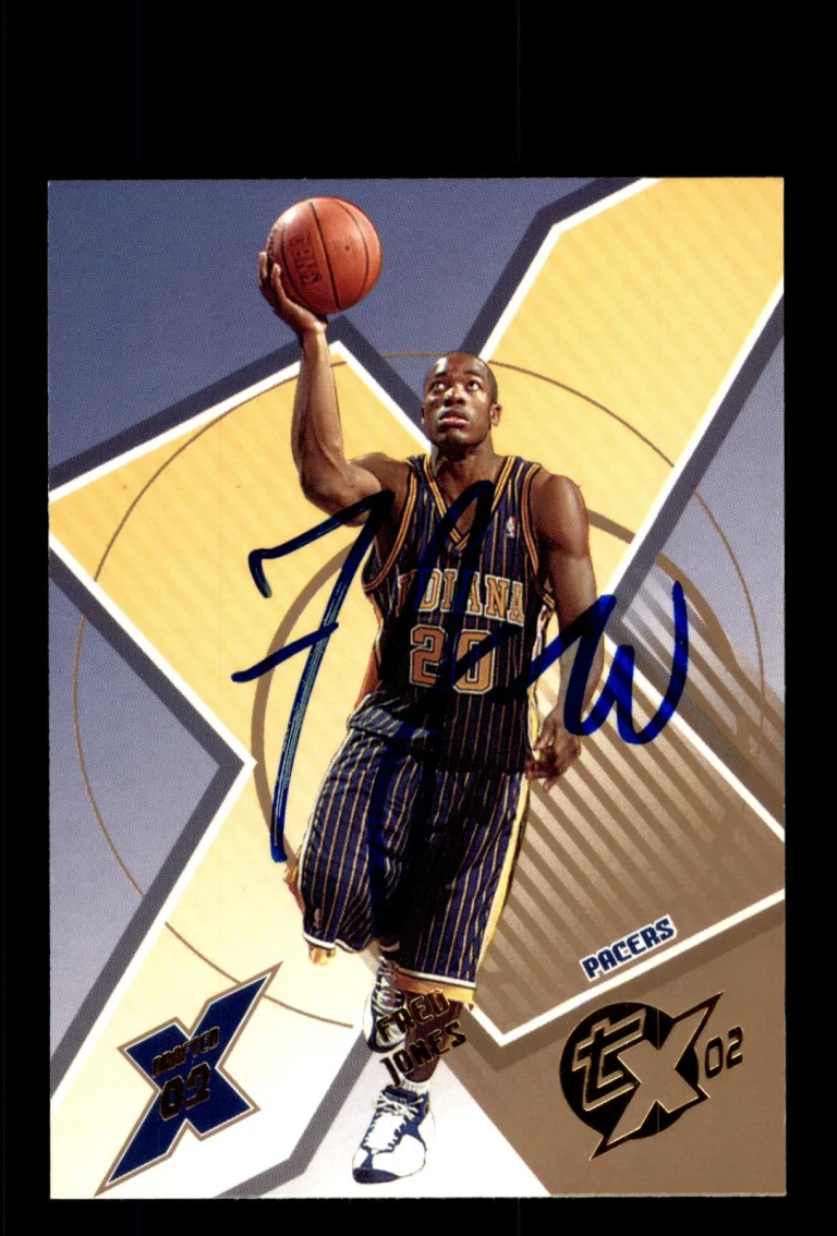 Signed Basketball Card Auto Fred Jones 2002-03 Topps Xpectations #114 Pacers
