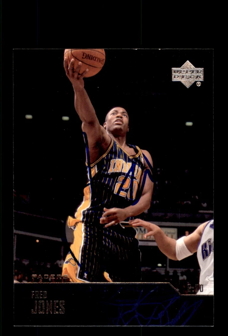Signed Basketball Card Auto Fred Jones 2003-04 Upper Deck #96 Indiana Pacers