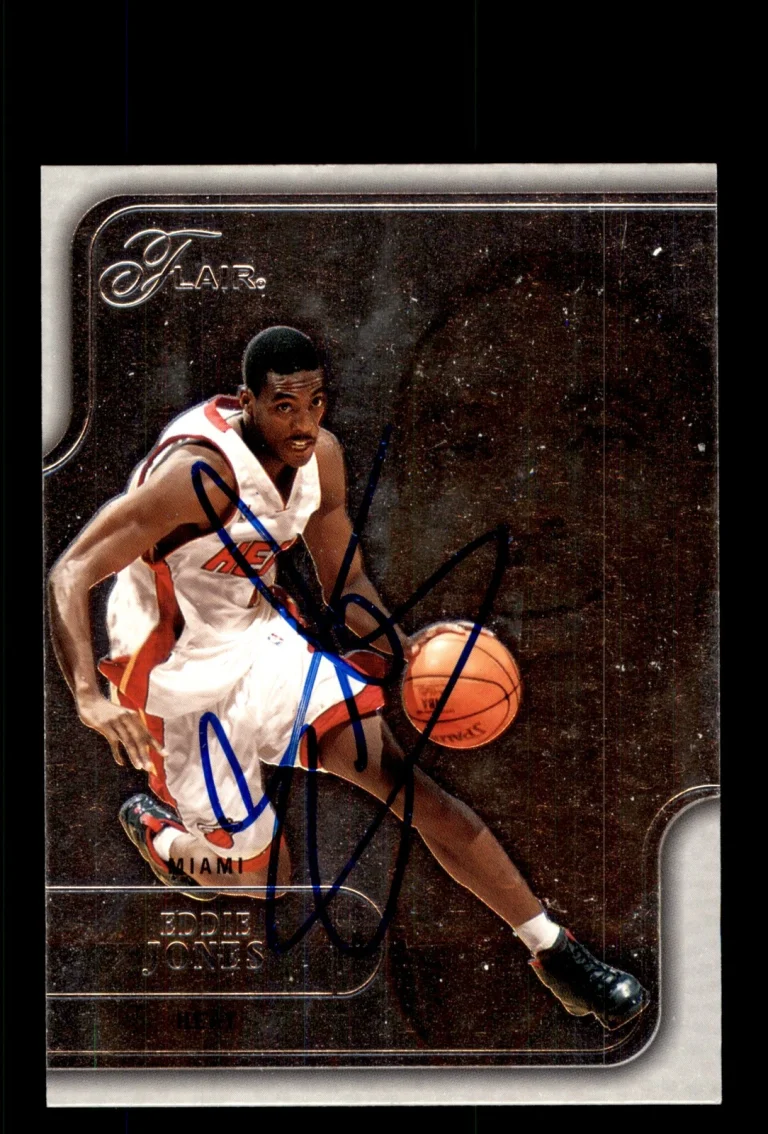 Signed Basketball Card Auto Eddie Jones 2003-04 Flair #41 Miami Heat