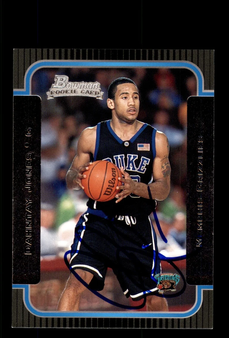Signed Basketball Card Auto Dahntay Jones 2003-04 Bowman #115 Memphis Grizzlies
