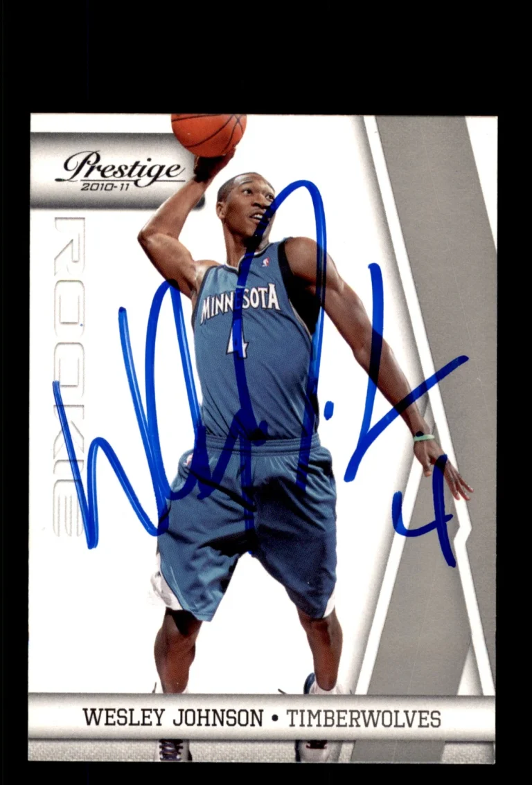 Signed Basketball Card Auto Wesley Johnson 2010-11 Panini Prestige #214