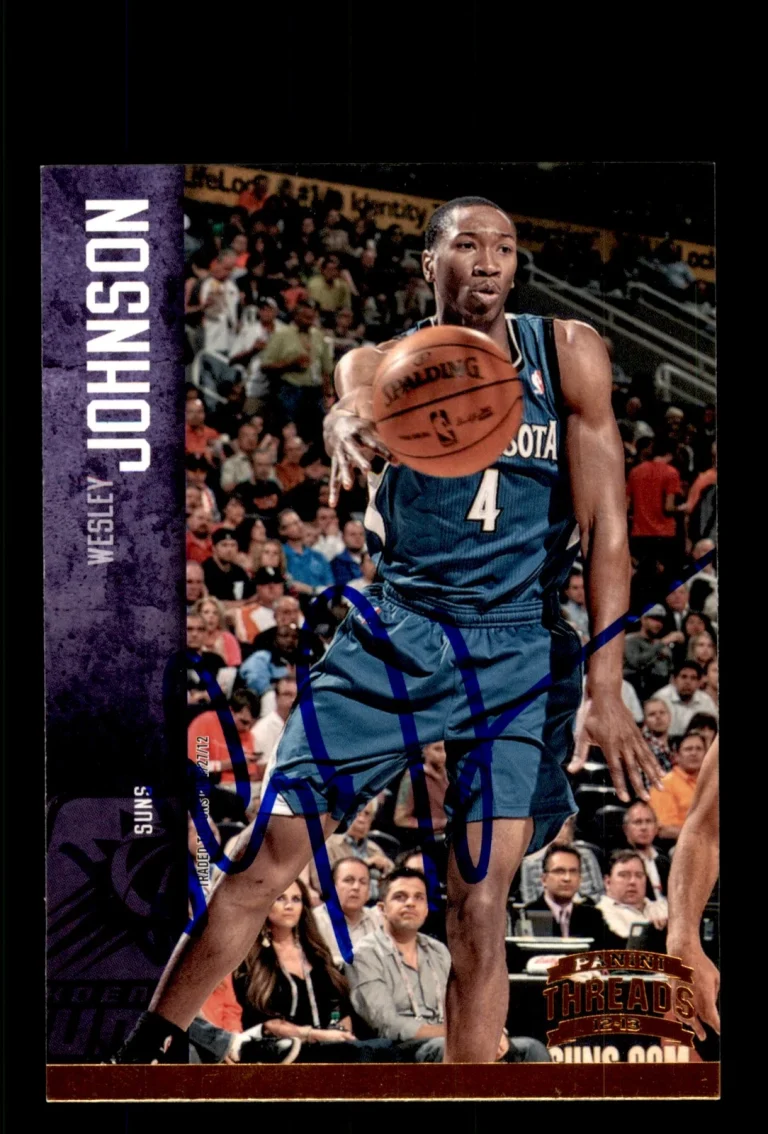 Signed Basketball Card Auto Wesley Johnson 2012-13 Panini Threads #92 Suns