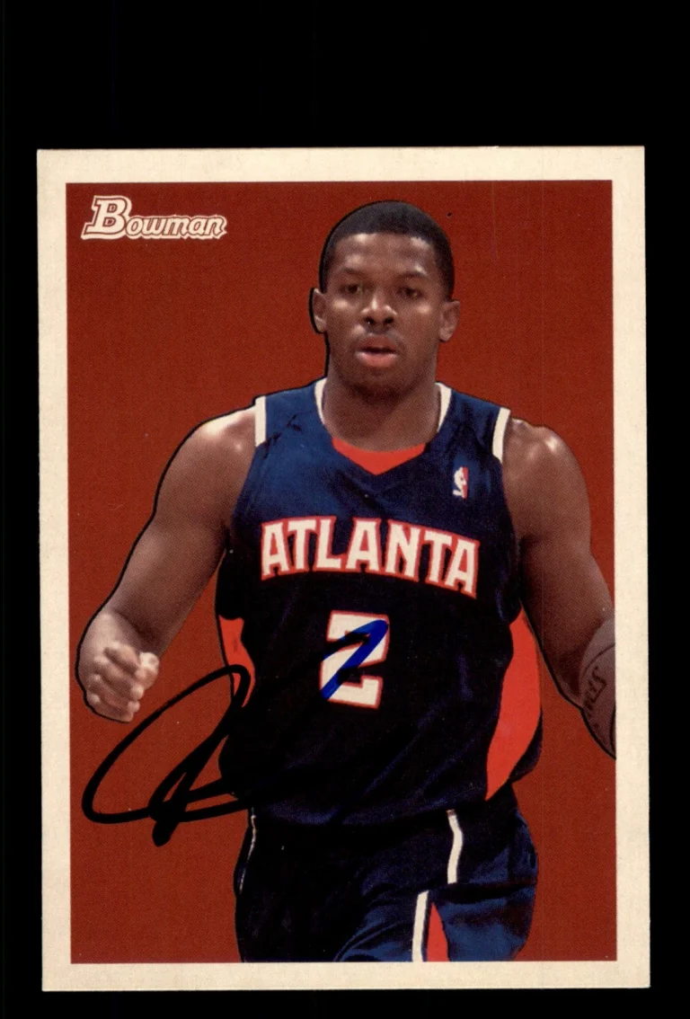 Signed Basketball Card Auto Joe Johnson 2009-10 Bowman 48 #2 Atlanta Hawks