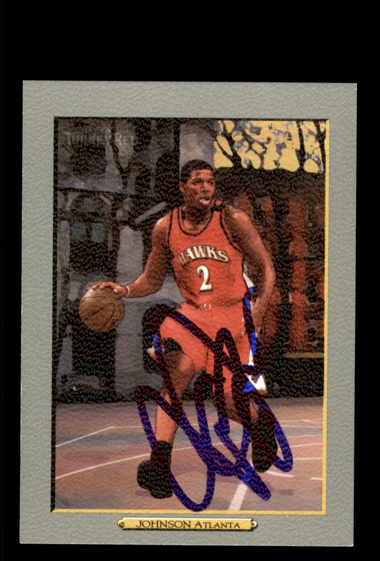 Signed Basketball Card Auto Joe Johnson 2006-07 Topps Turkey Red #7 Hawks
