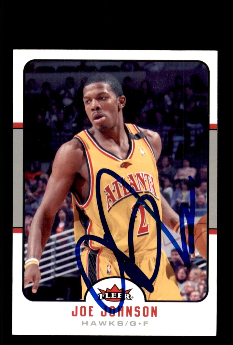 Signed Basketball Card Auto Joe Johnson 2006-07 Fleer #3 Atlanta Hawks
