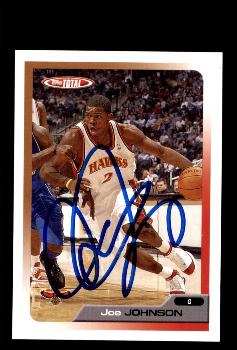Signed Basketball Card Auto Joe Johnson 2005-06 Topps Total #234 Atlanta Hawks