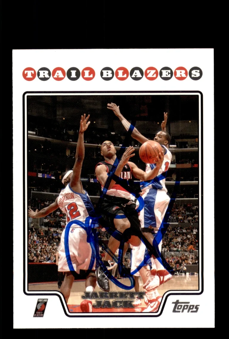 Signed Basketball Card Auto Jarrett Jack 2008-09 Topps #136 Trail Blazers