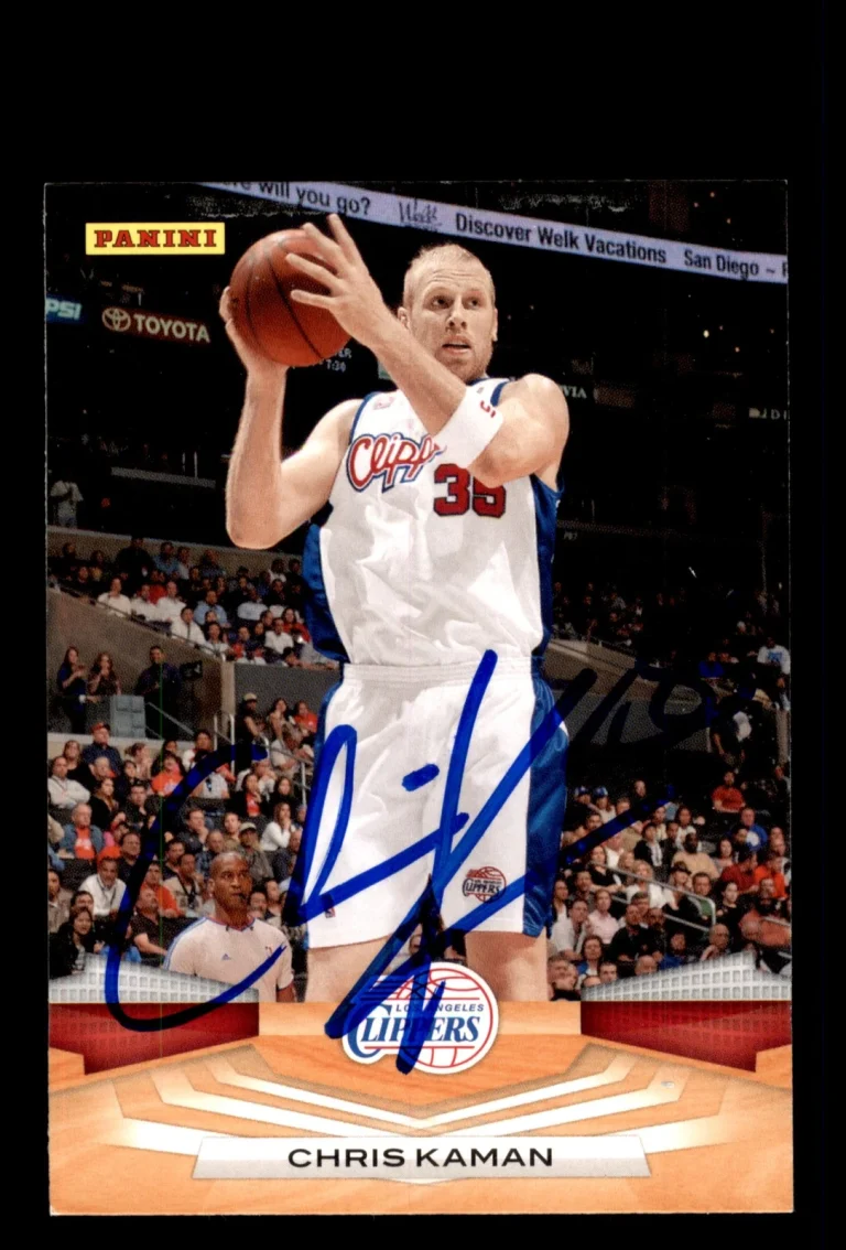 Signed Basketball Card Auto Chris Kaman 2009-10 Panini #260 Los Angeles Clippers