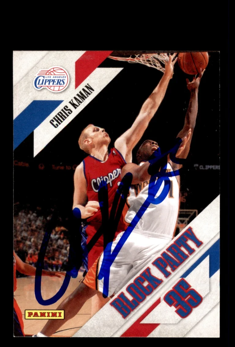 Signed Basketball Card Auto Chris Kaman 2009-10 Panini #5 Los Angeles Clippers