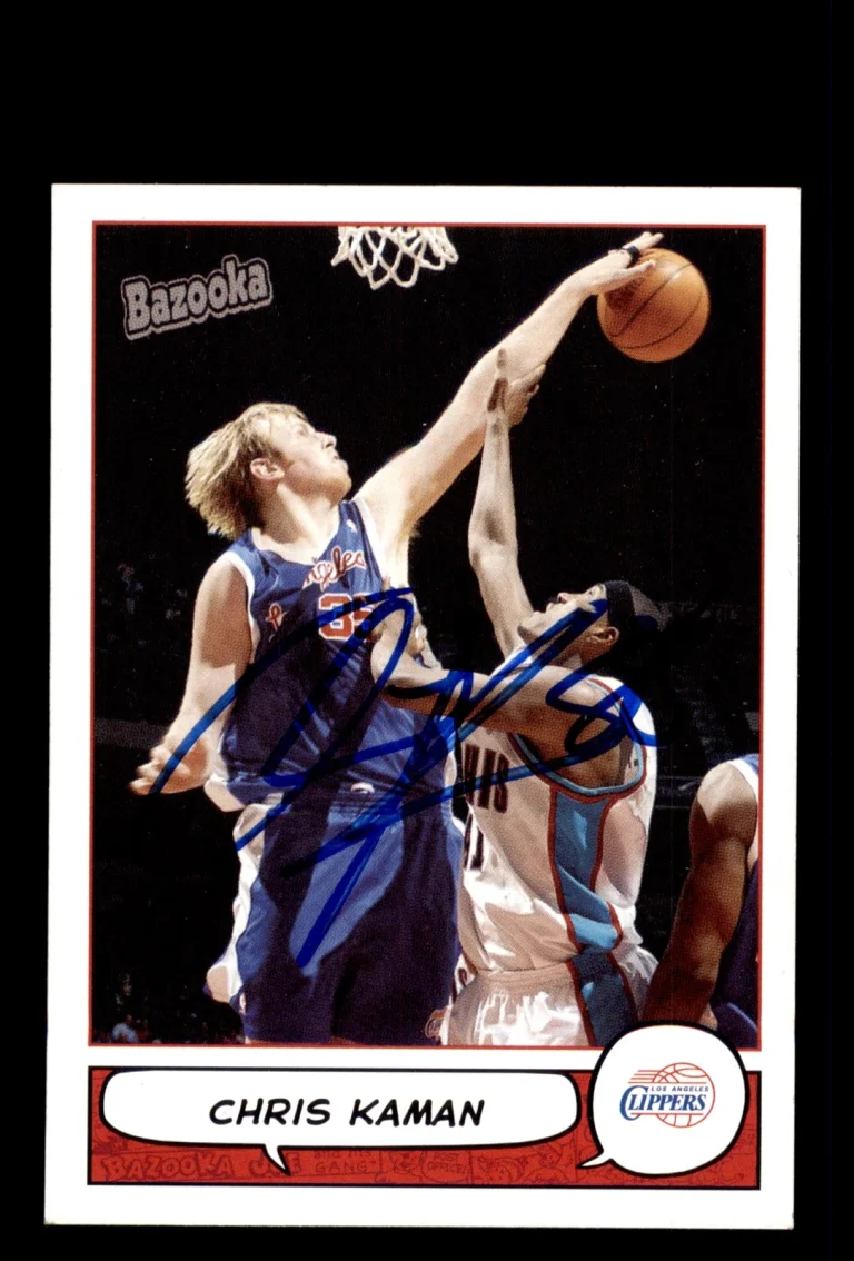 Signed Basketball Card Auto Chris Kaman 2004-05 Bazooka #58 Los Angeles Clippers