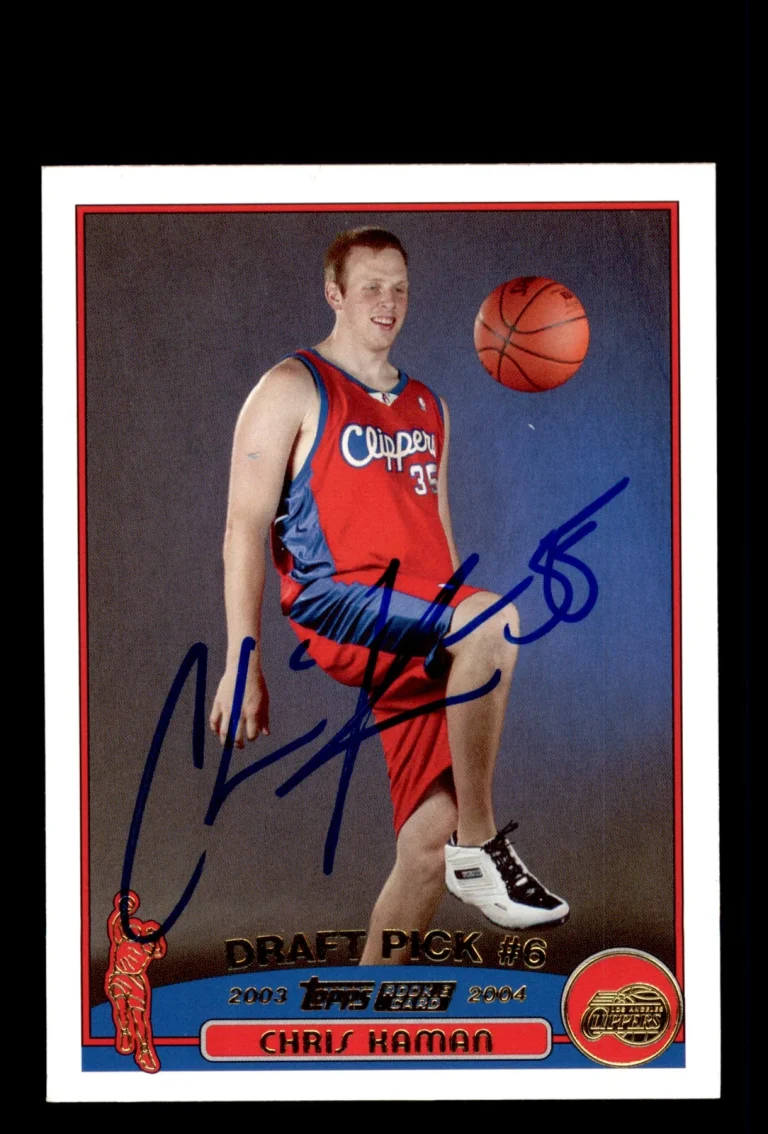 Signed Basketball Card Auto Chris Kaman 2003-04 Topps #226 Los Angeles Clippers