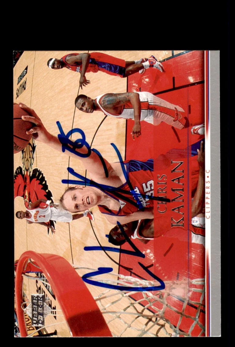 Signed Basketball Card Auto Chris Kaman 2007-08 Upper Deck #36 LA Clippers