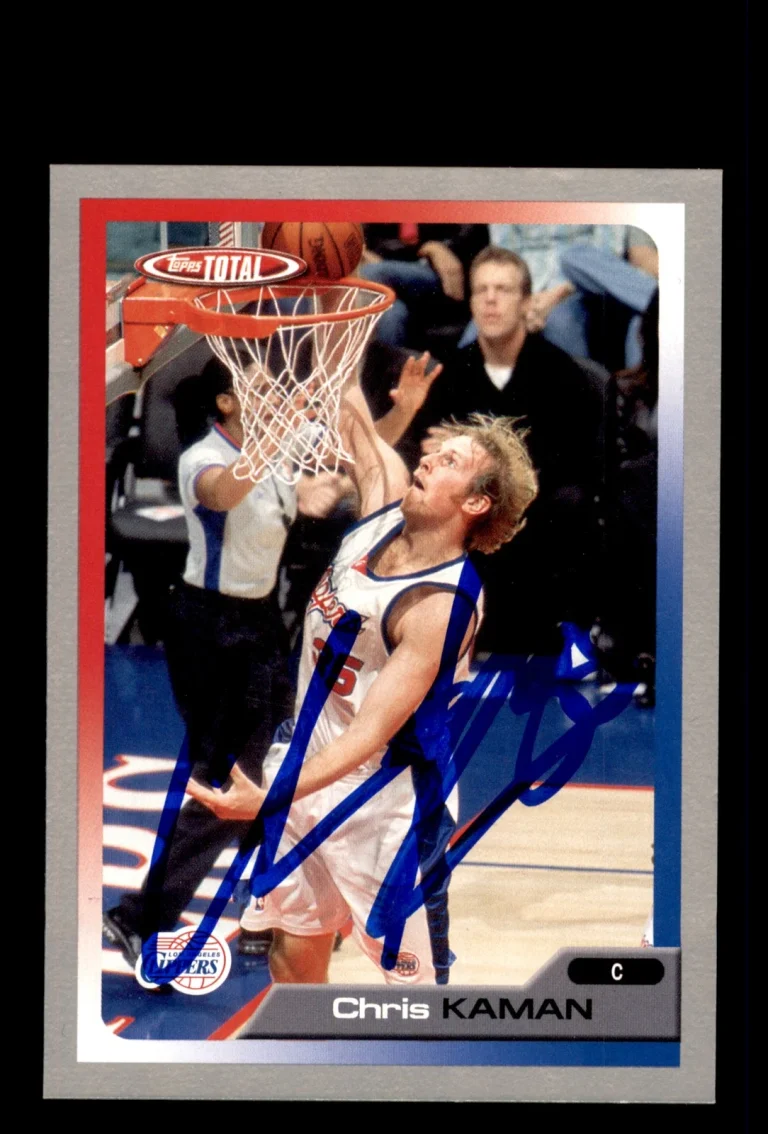 Signed Basketball Card Auto Chris Kaman 2005-06 Topps Total #48 LA Clippers