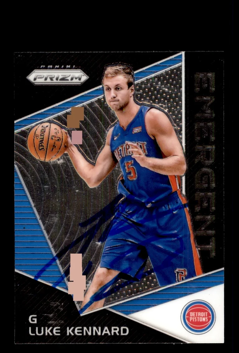 Signed Basketball Card Auto Luke Kennard 2017-18 Panini Prizm #EM-LUK Pistons