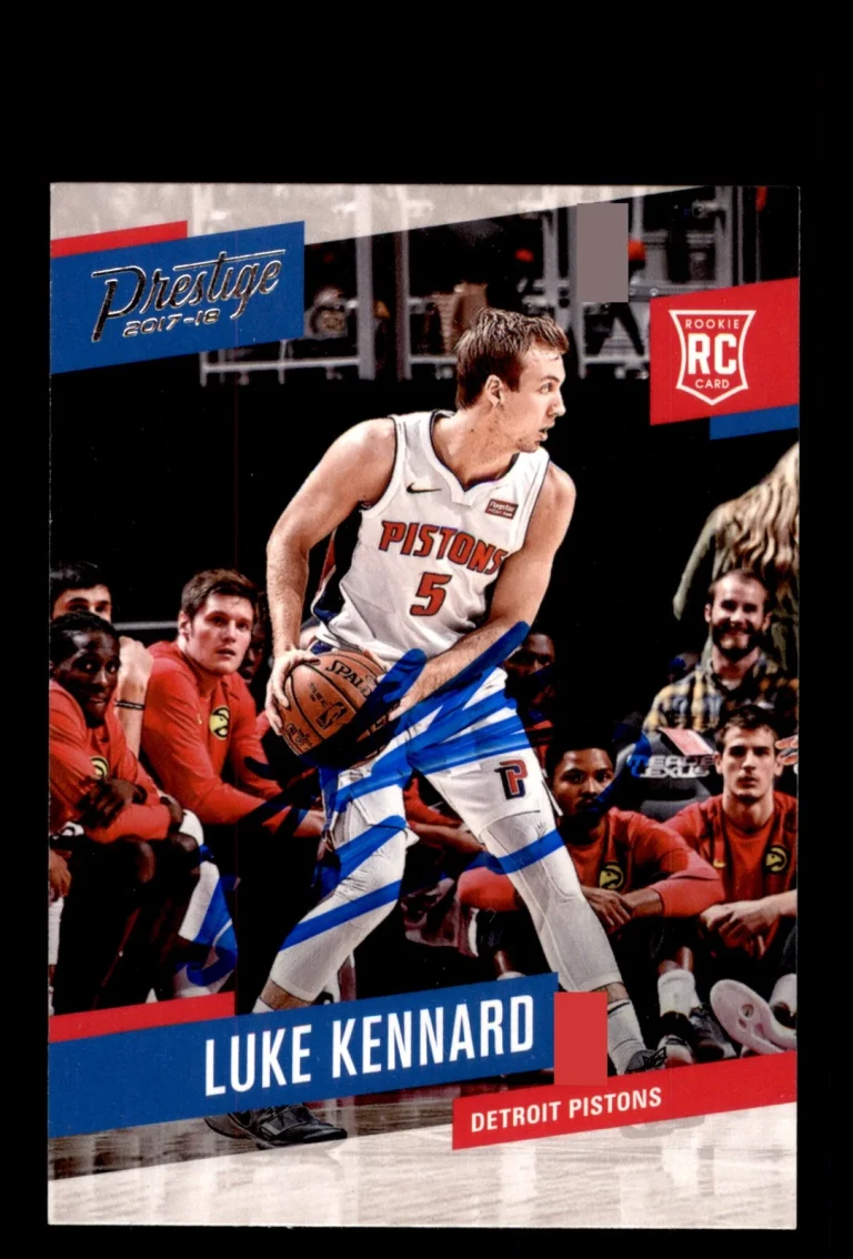 Signed Basketball Card Auto Luke Kennard 2017-18 Panini Prestige #162 Pistons
