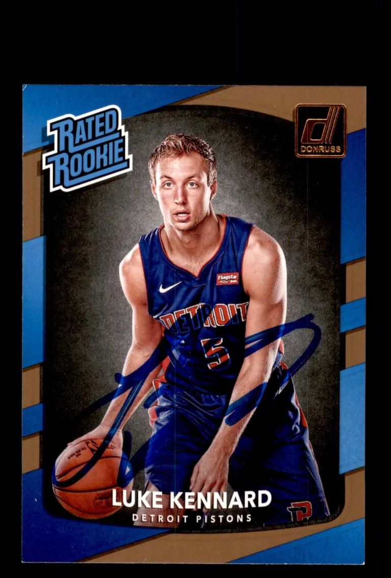 Signed Basketball Card Auto Luke Kennard 2017-18 Donruss Optic #189 Pistons