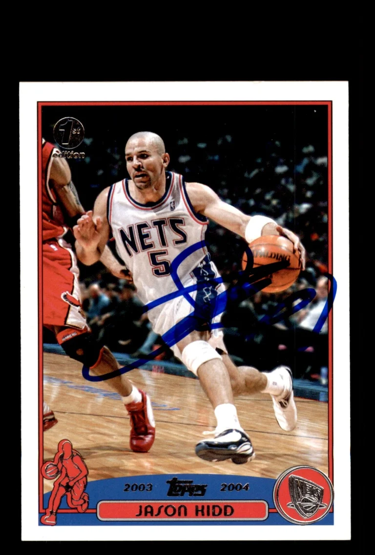 Signed Basketball Card Auto Jason Kidd 2003-04 Topps #5 Nets