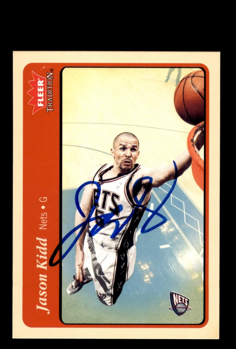 Signed Basketball Card Auto Jason Kidd 2004-05 Fleer Tradition #45 Nets