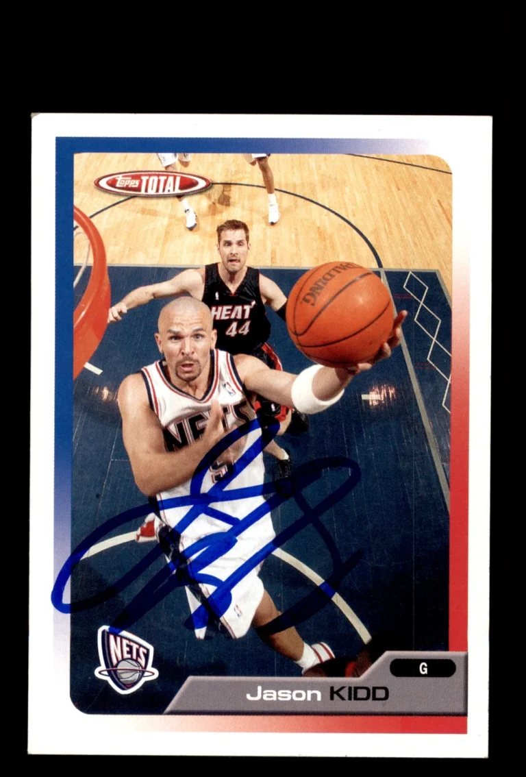 Signed Basketball Card Auto Jason Kidd 2005-06 Topps Total #52 New Jersey Nets
