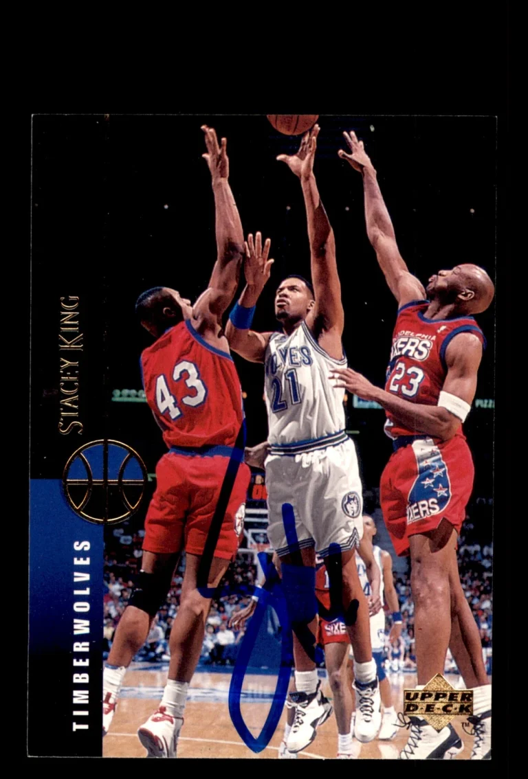 Signed Basketball Card Auto Stacey King 1994-95 Upper Deck #152 Timberwolves