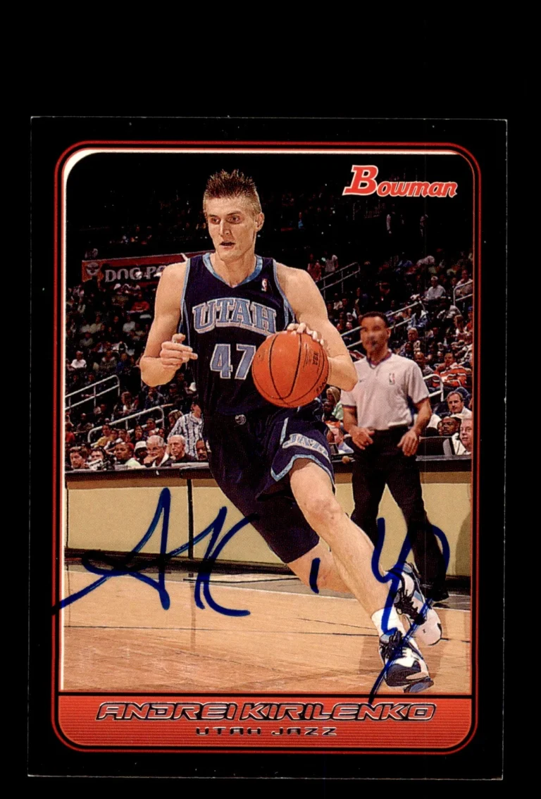 Signed Basketball Card Auto Andrei Kirilenko 2006-07 Bowman #46 Utah Jazz