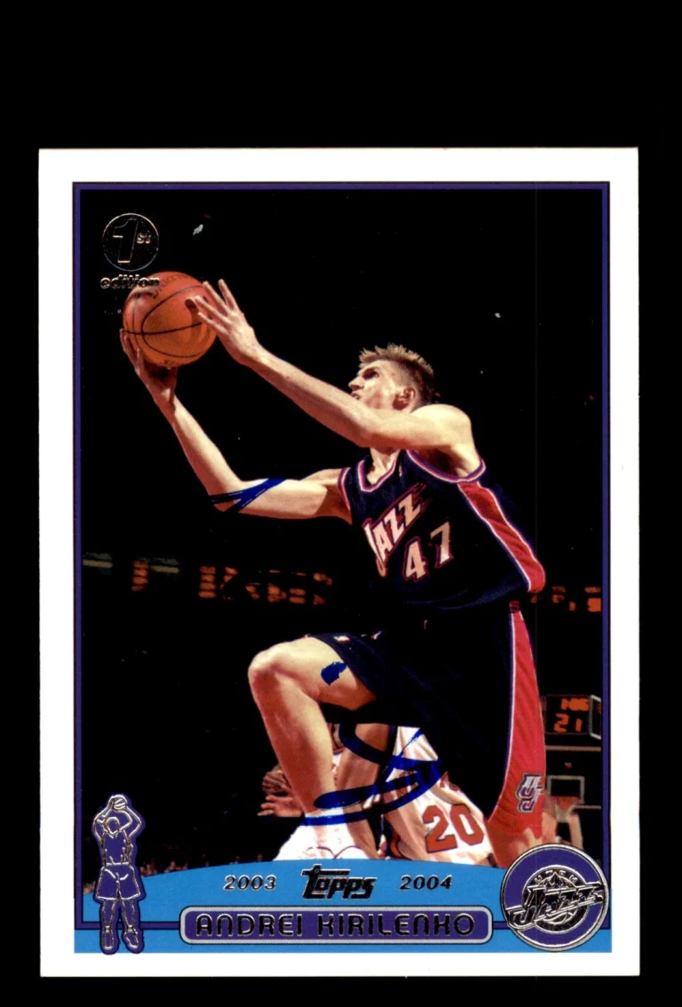 Signed Basketball Card Auto Andrei Kirilenko 2003-04 Topps #171 Utah Jazz