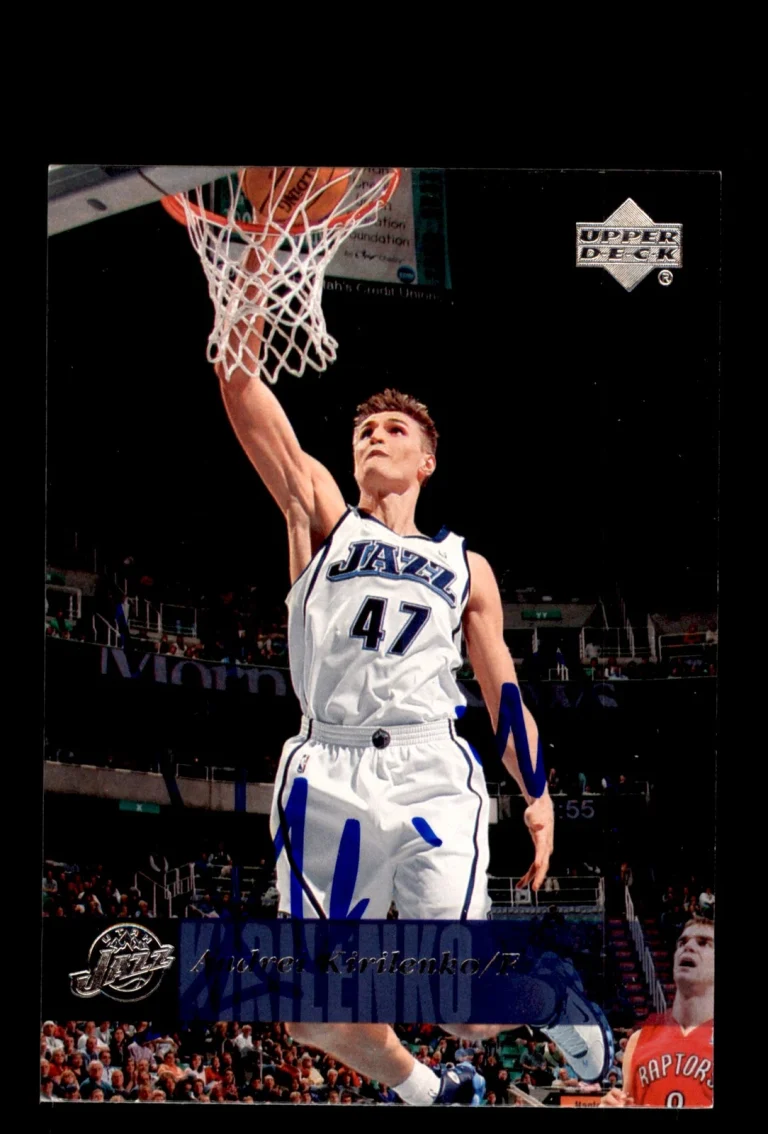 Signed Basketball Card Auto Andrei Kirilenko 2006-07 Upper Deck #191 Utah Jazz