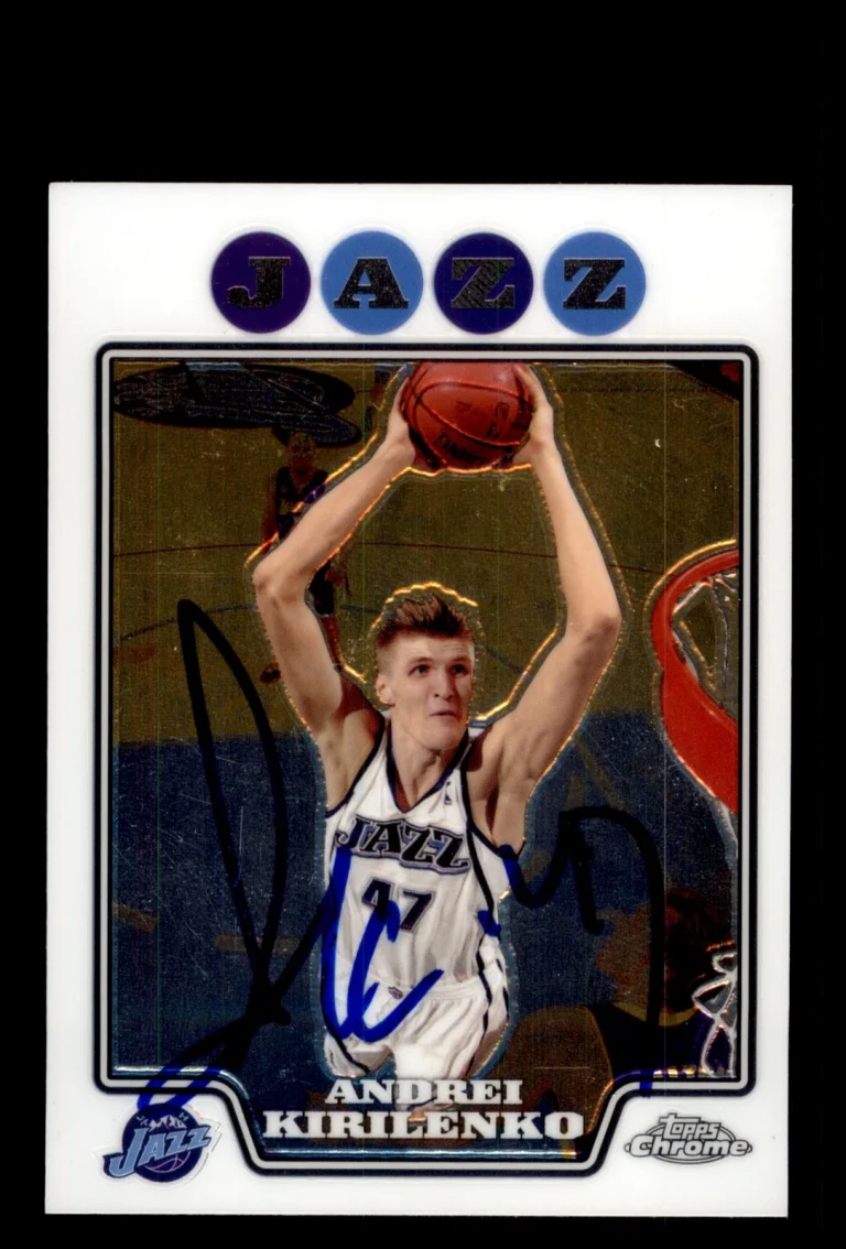 Signed Basketball Card Auto Andrei Kirilenko 2008-09 Topps Chrome #47 Jazz