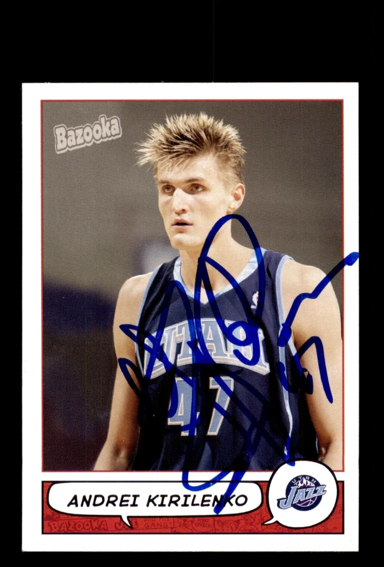 Signed Basketball Card Auto Andrei Kirilenko 2004-05 Bazooka #47 Jazz