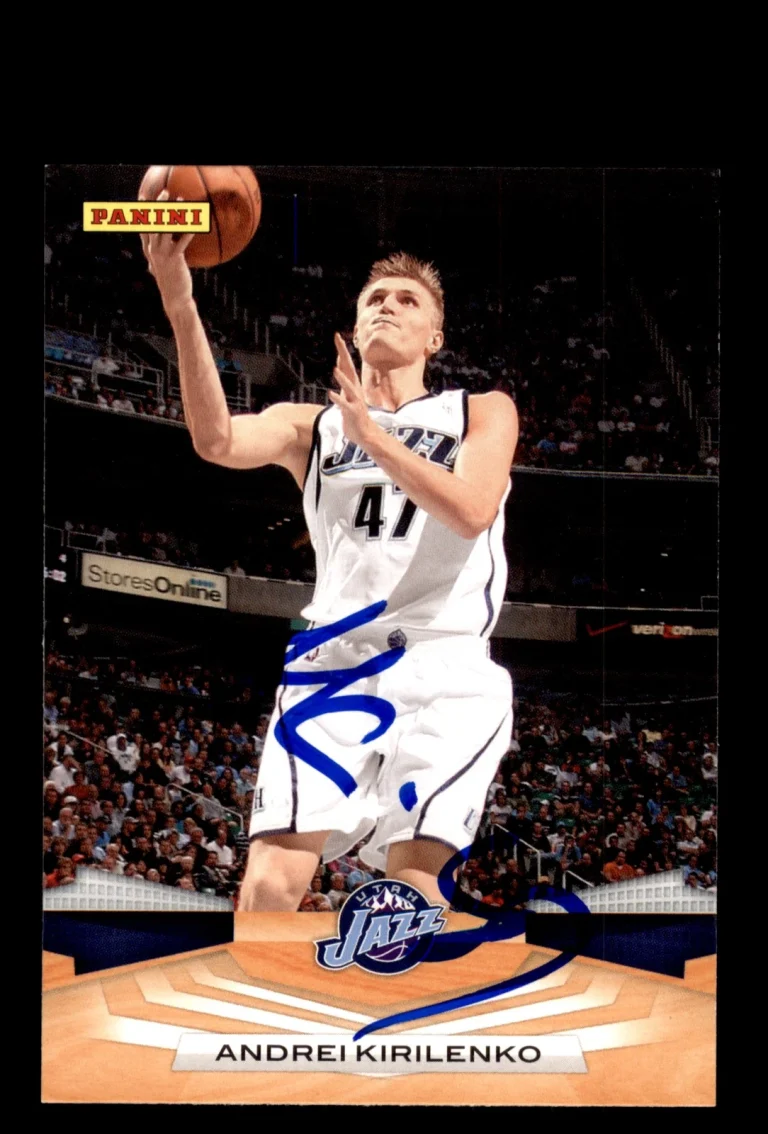 Signed Basketball Card Auto Andrei Kirilenko 2009-10 Panini #236 Utah Jazz
