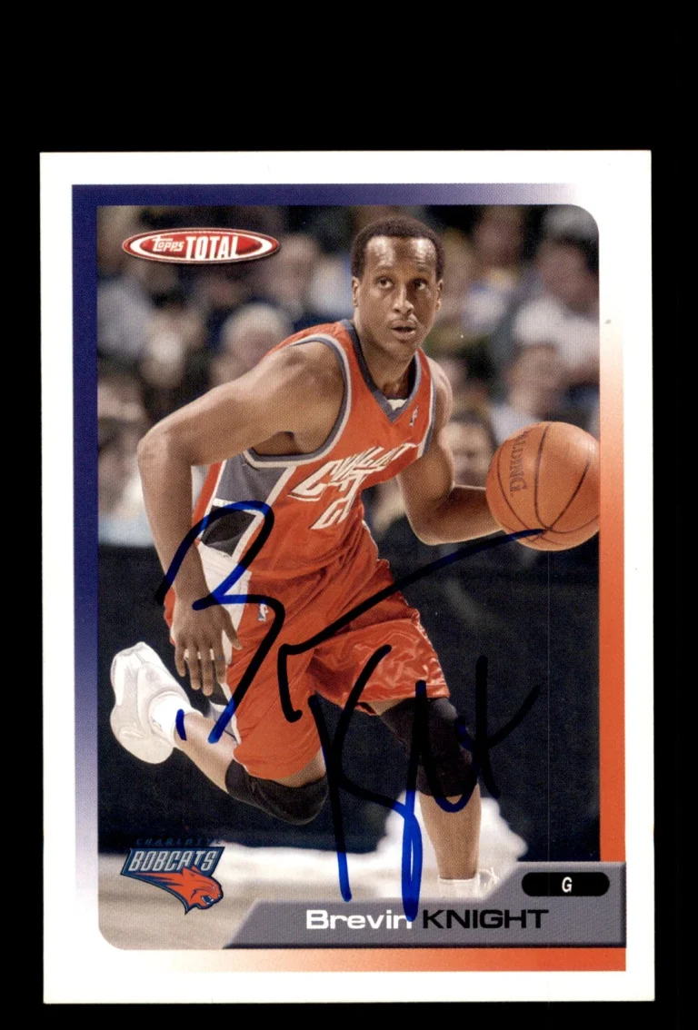 Signed Basketball Card Auto Brevin Knight 2005-06 Topps Total #152 Bobcats