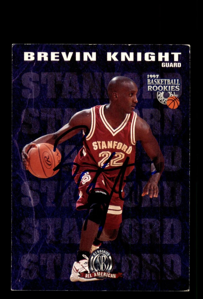 Signed Basketball Card Auto Brevin Knight 1997 Score Board Rookies #68 Stanford