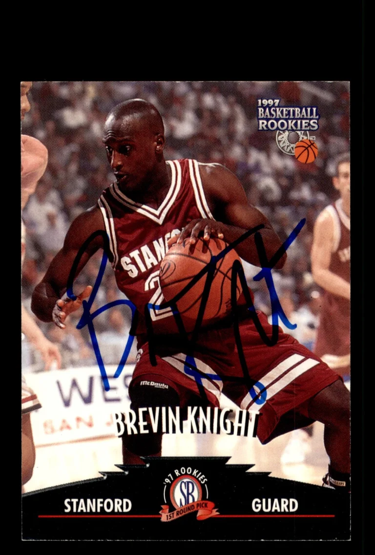 Signed Basketball Card Auto Brevin Knight 1997 Score Board Rookies #8 Stanford