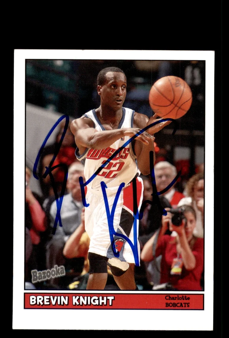 Signed Basketball Card Auto Brevin Knight 2005-06 Bazooka #161 Charlotte Bobcats