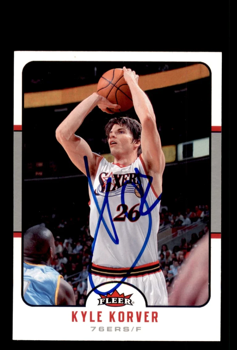 Signed Basketball Card Auto Kyle Korver 2006-07 Fleer #148 Philadelphia 76ers