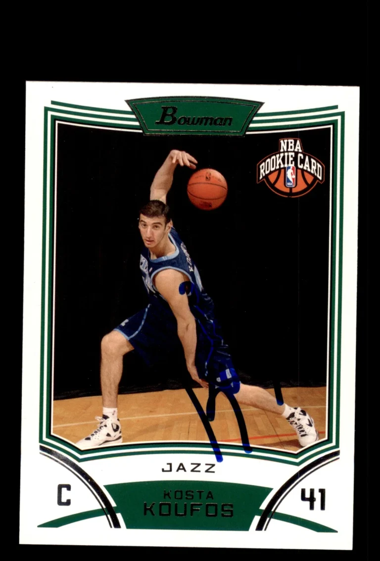 Signed Basketball Card Auto Kosta Koufos 2008-09 Bowman #132 Utah Jazz
