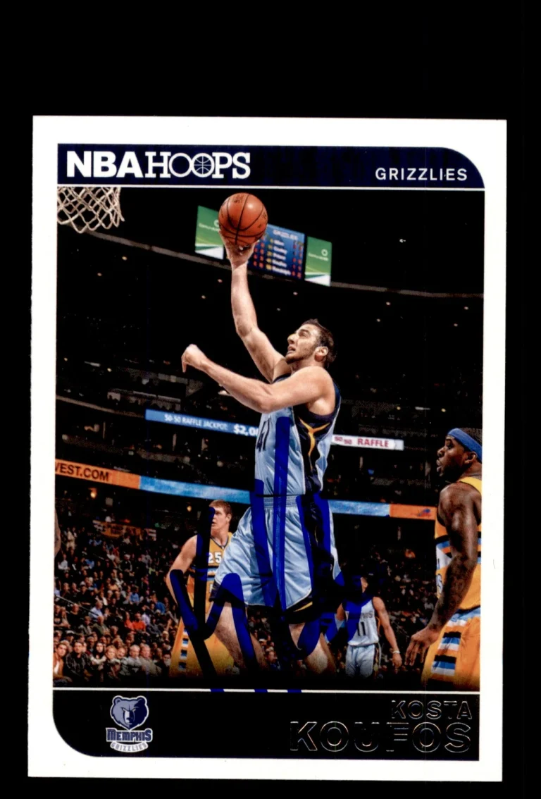 Signed Basketball Card Auto Kosta Koufos 2014-15 Hoops #107 Memphis Grizzlies