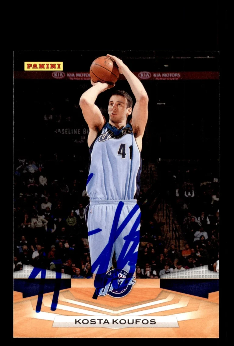 Signed Basketball Card Auto Kosta Koufos 2009-10 Panini #240 Utah Jazz