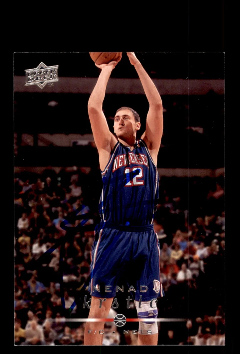 Signed Basketball Card Auto Nenad Krstic 2008-09 Upper Deck #116 New Jersey Nets