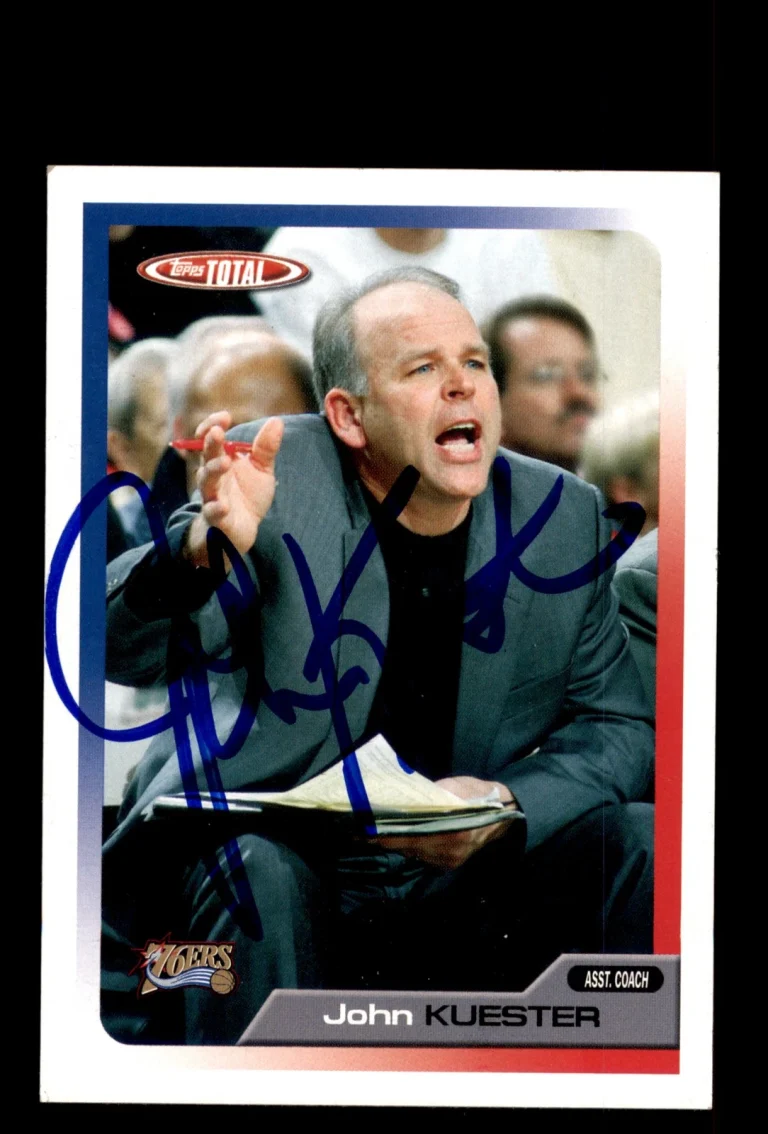 Signed Basketball Card Auto John Kuester 2005-06 Topps Total #404 76ers