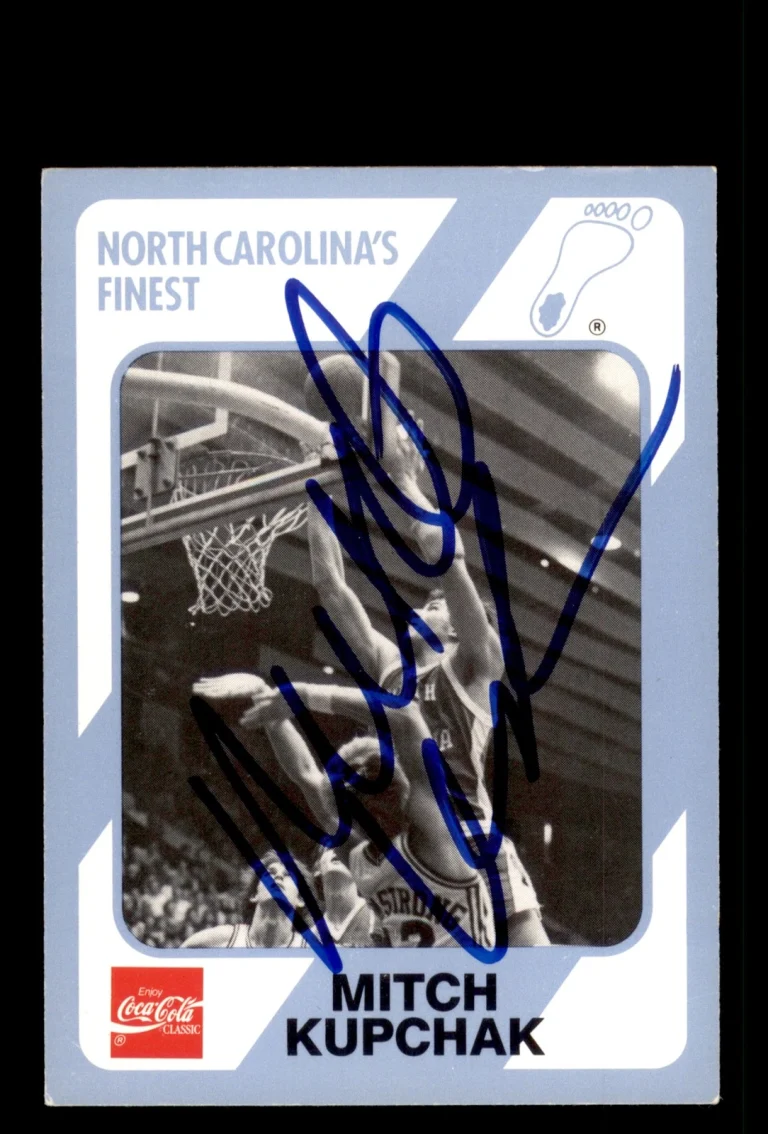 Signed Basketball Card Auto Mitch Kupchak 1989 Collegiate Collection UNC #47